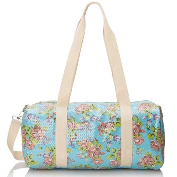 Wild Pair Handbags - 💎 WIld Pair floral + sequin canvas duffle handbag